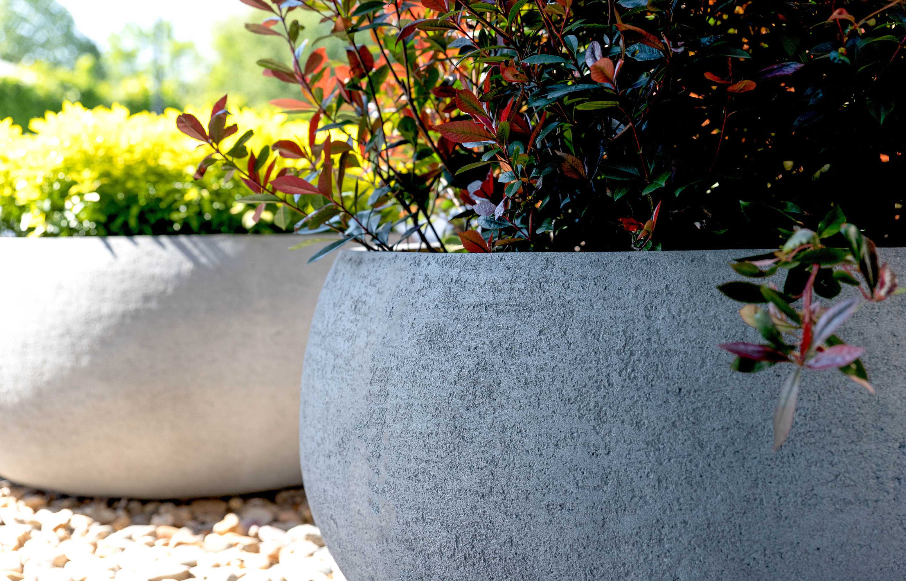 Moderne Pflanzkübel aus Fiberglas