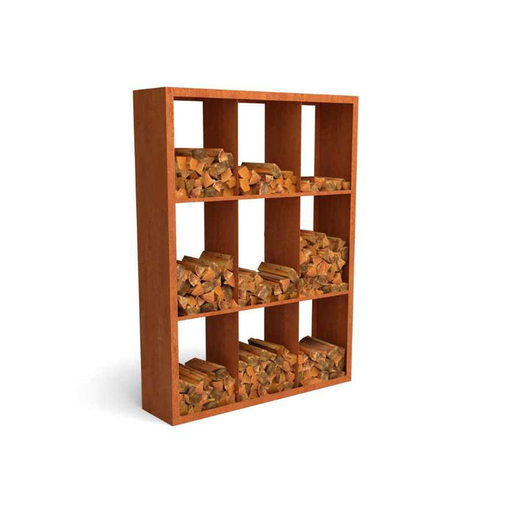 Holzlager Bandon Cortenstahl