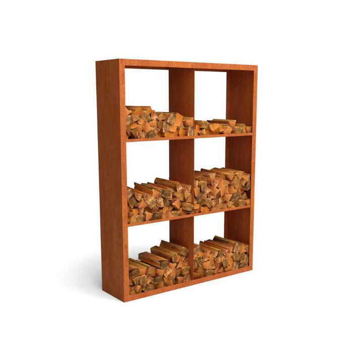 Holzlager Bandon Cortenstahl