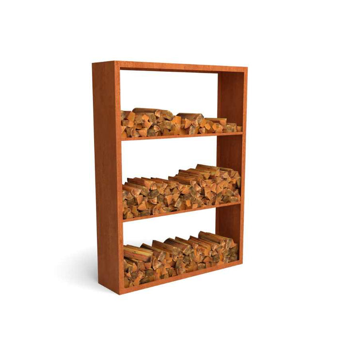 Holzlager Bandon Cortenstahl