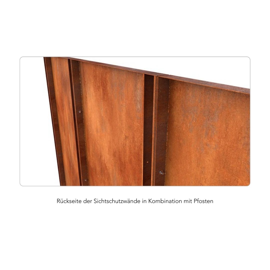 Sichtschutz Cortenstahl ohne Motiv