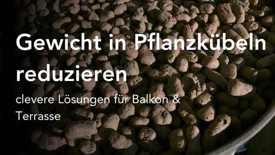 Gewicht in Pflanzkübeln reduzieren - clevere Lösungen für Balkon & Terrasse