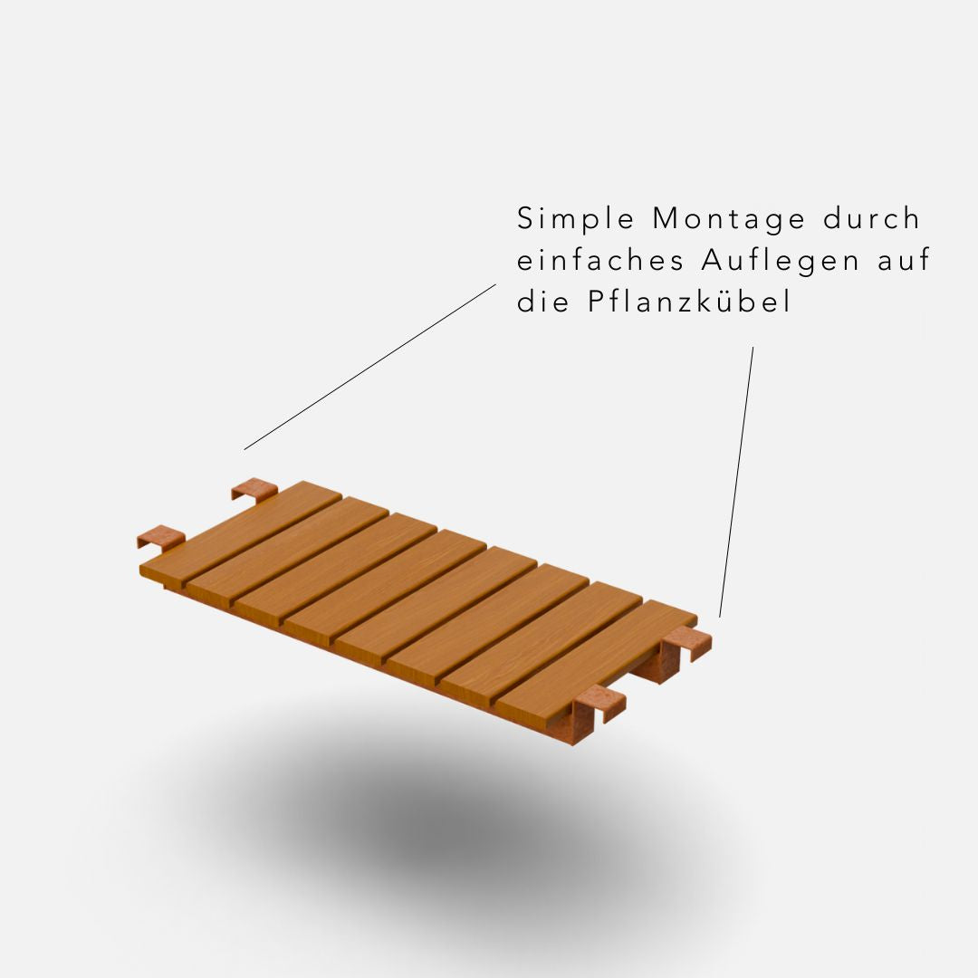 Sitzbank Erweiterung "Benson" aus Hartholz