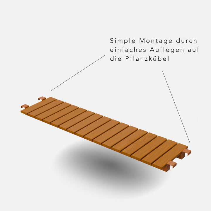 Sitzbank Erweiterung "Benson" aus Hartholz