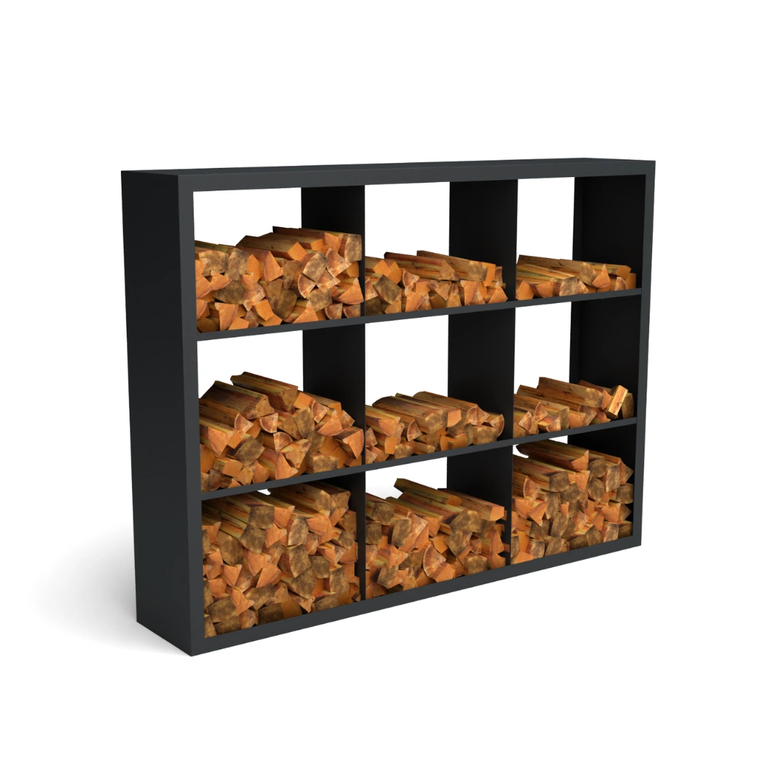 Holzlager Fremont Stahl farbig