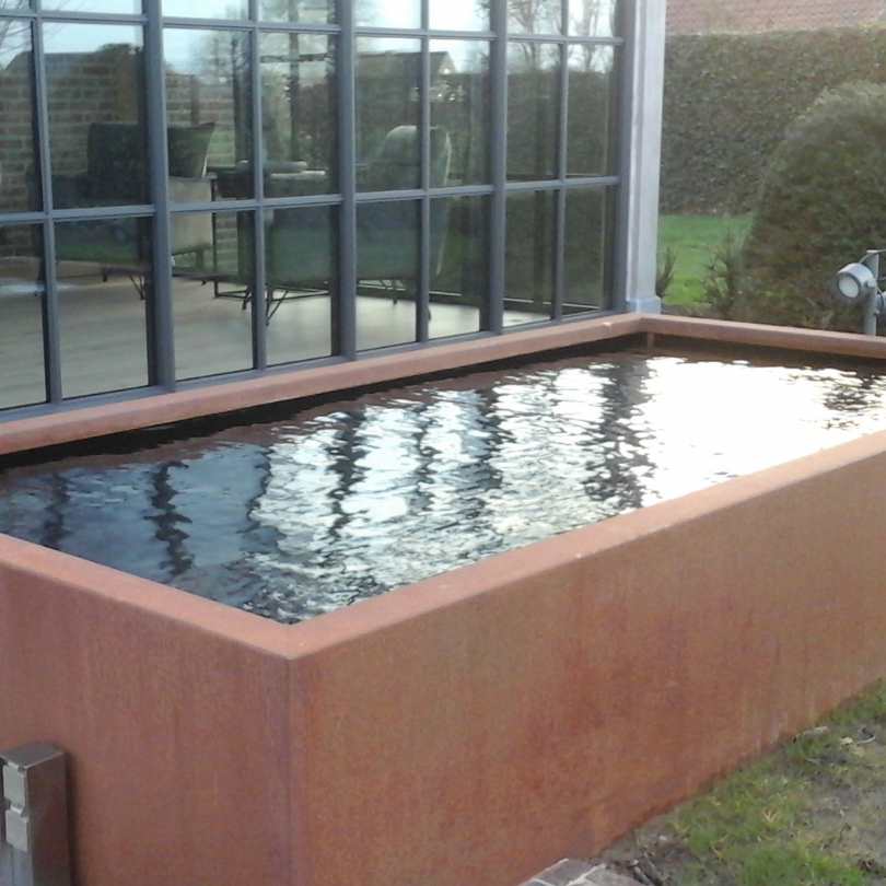 Wasserbecken Montara aus Cortenstahl