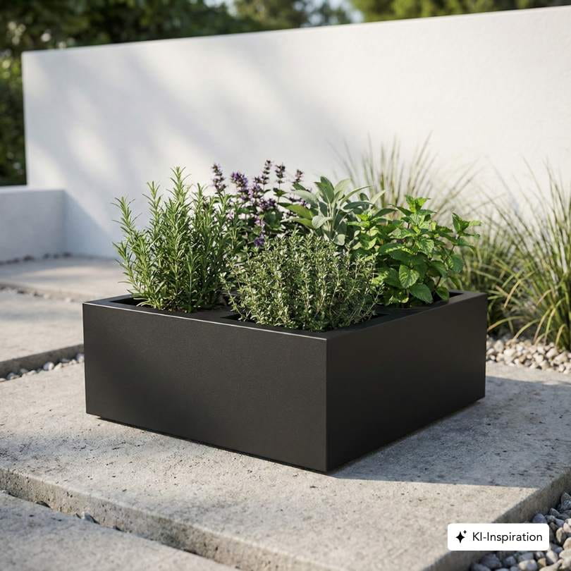 Pflanzkübel/Kräuterbeet Otis Aluminium farbig