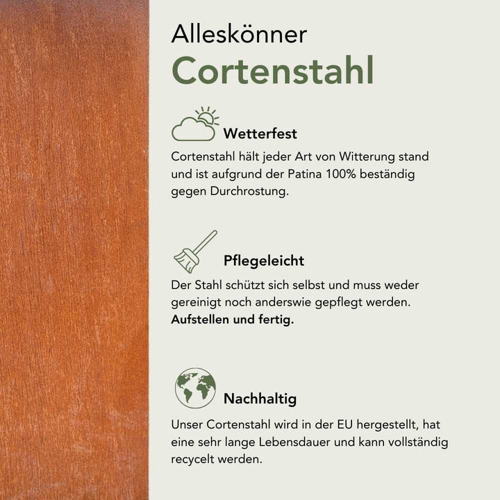 Vorteile von Cortenstahl Darstellung