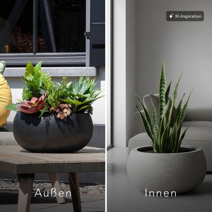 Pflanzkübel Alva Low Betonoptik