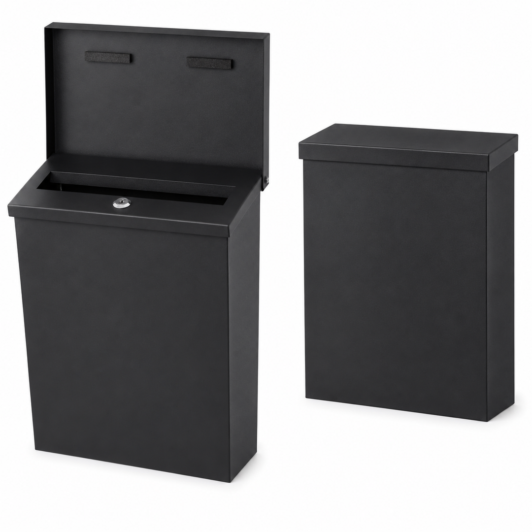 Wandbriefkasten Fresno Stahl schwarz Ansicht 4
