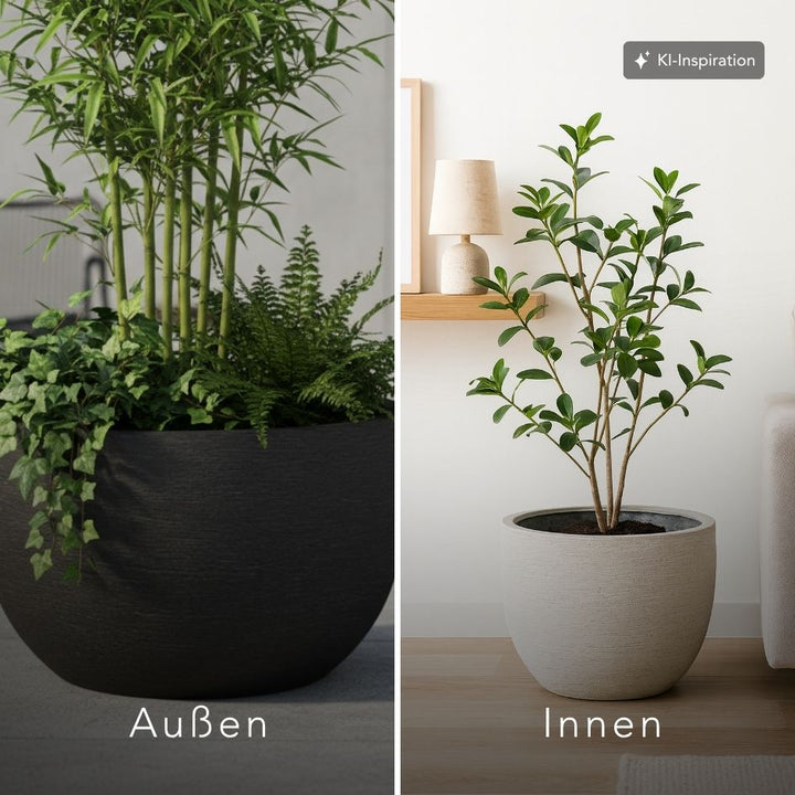 Pflanzkübel Elyria Low Lehmoptik