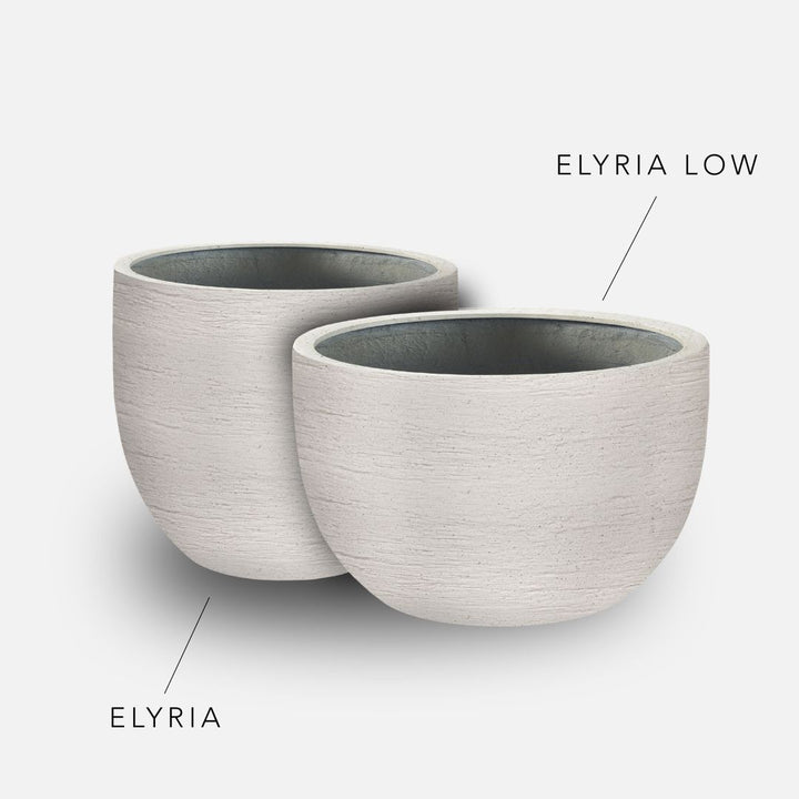 Bundle: Lehmoptik Pflanzkübel "ELYRIA" Sand
