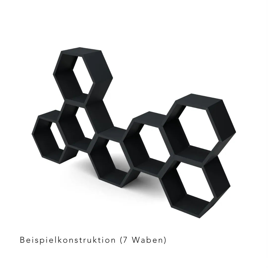 Holzlager Fallon in Wabenform Stahl farbig