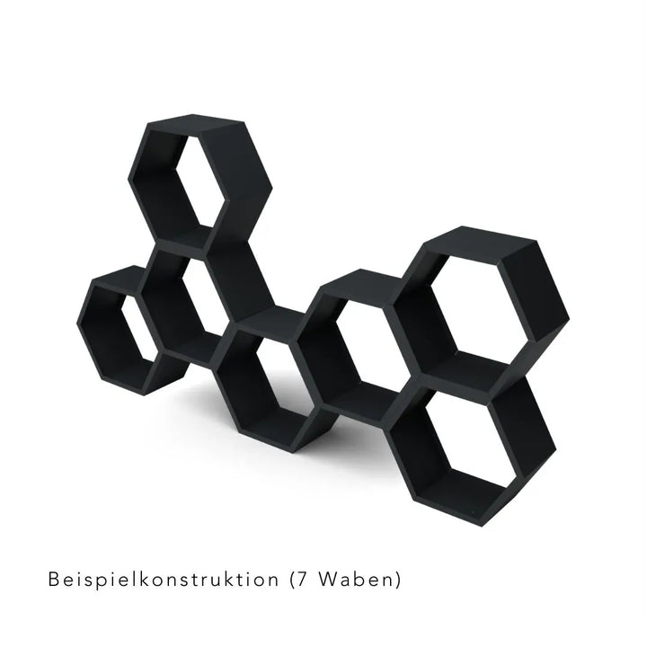 Holzlager Fallon in Wabenform Stahl farbig