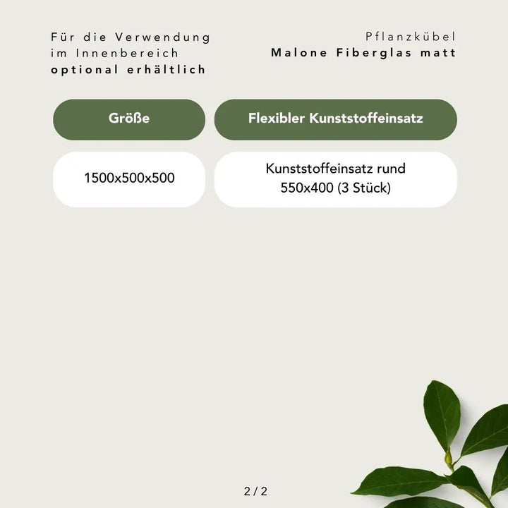 Kunststoffeinsätze für Pflanzkübel Malone 1