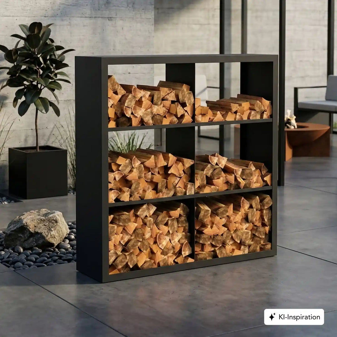 Holzlager Fremont Stahl farbig