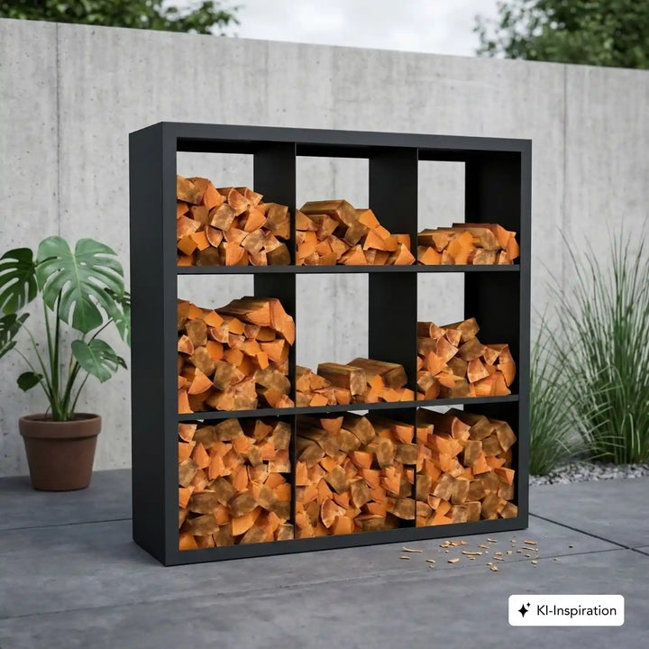Holzlager Fremont Stahl farbig