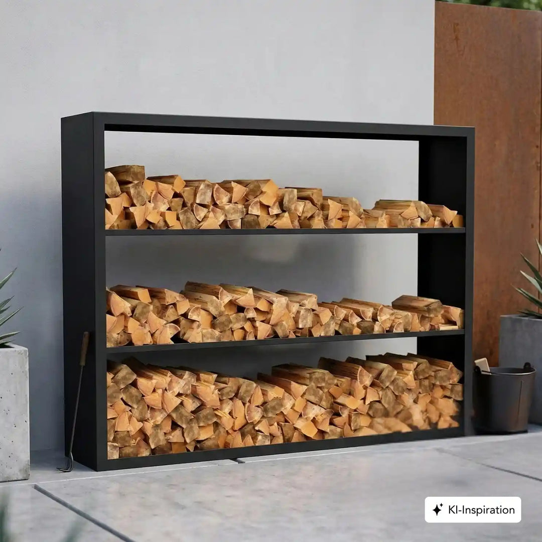 Holzlager Fremont Stahl farbig