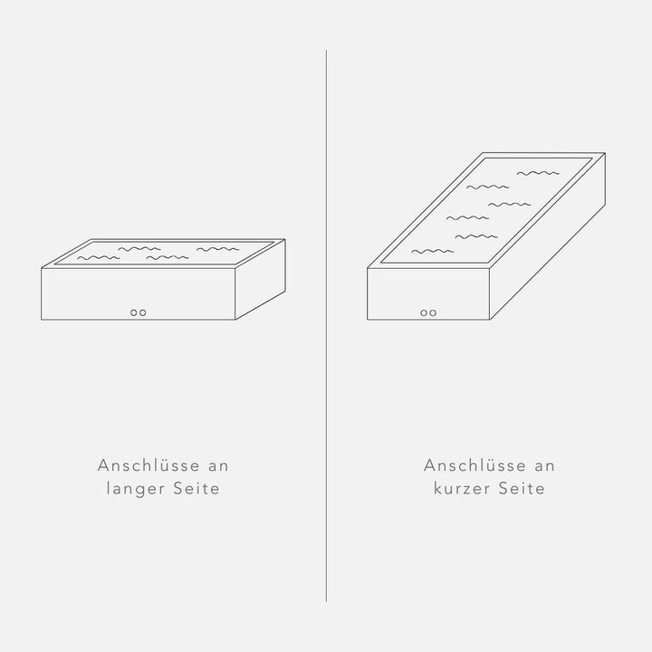 Wasserbecken Montara aus Cortenstahl