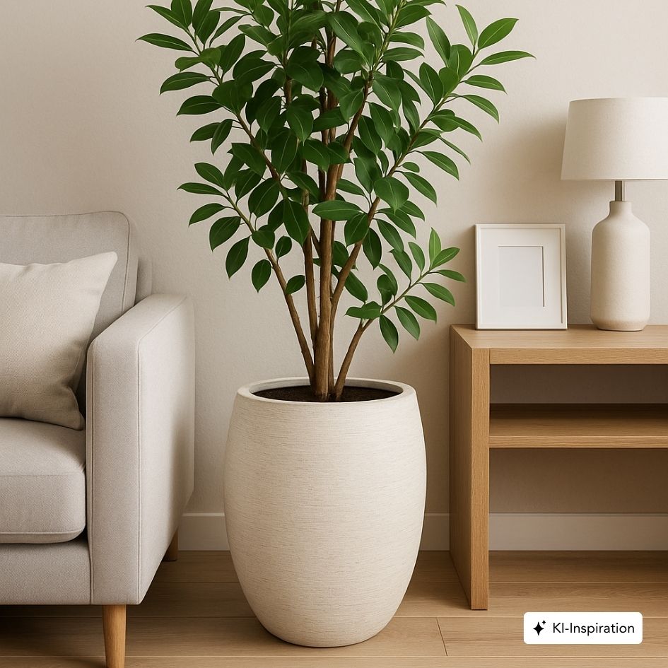 LILLIAN Sand, Fiberglas Pflanzkübel Lehmoptik Bundle