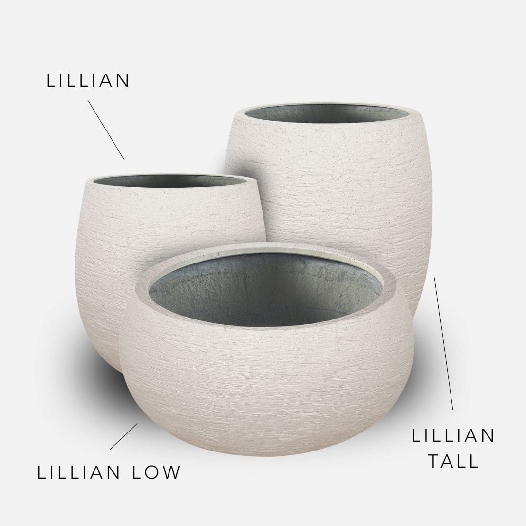 Bundle: Lehmoptik Pflanzkübel "LILLIAN" Sand