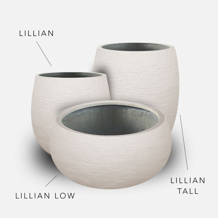 Bundle: Lehmoptik Pflanzkübel "LILLIAN" Sand