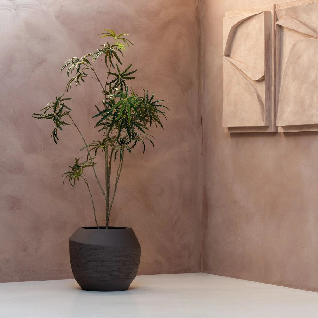 Pflanzkübel Porano Lehmoptik Abstrakt