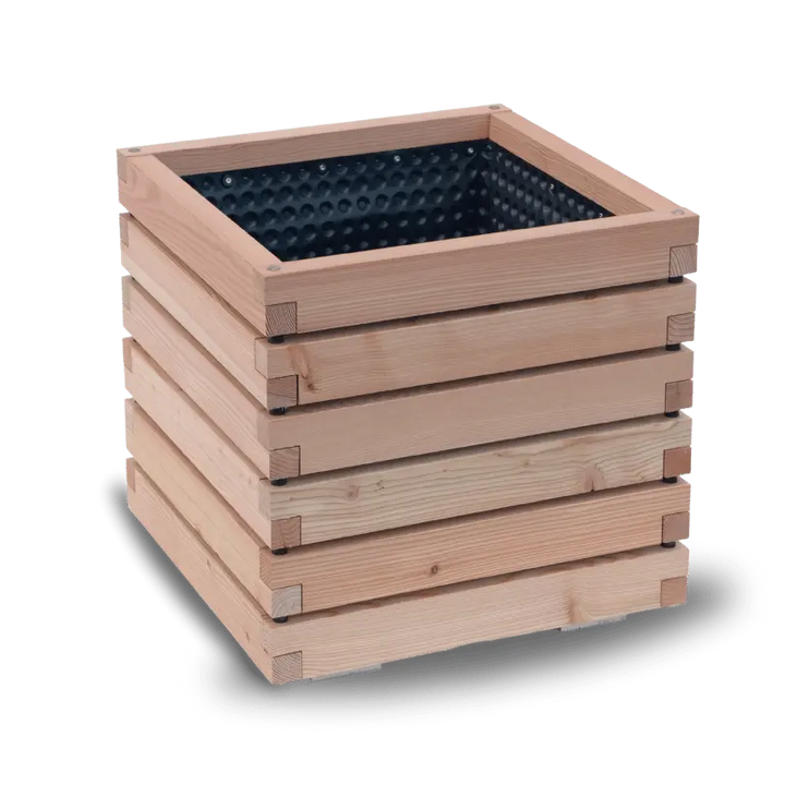 Pflanzkübel quadratisch "ALTA" aus unbehandeltem Lärchenholz