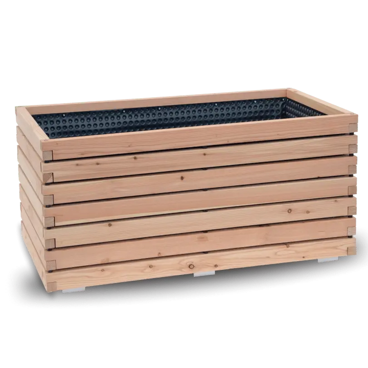 Pflanzkübel rechteckig "MORA" aus unbehandeltem Lärchenholz