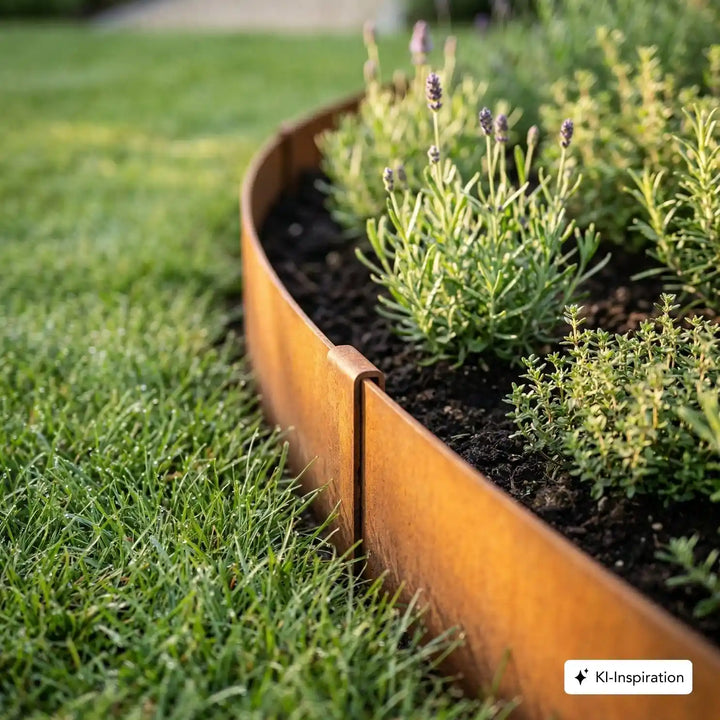 Cortenstahl Rasenkanten-System "Simply-Edge"