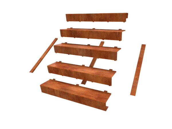 Treppe Redway Cortenstahl