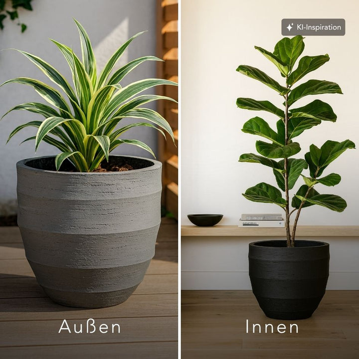 Pflanzkübel Vida Lehmoptik Curved