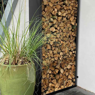 Holzlager Ontario von ofivo aus Stahl in schwarz
